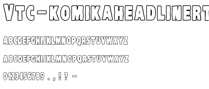 VTC-KomikaHeadLinerTwo Outline font
